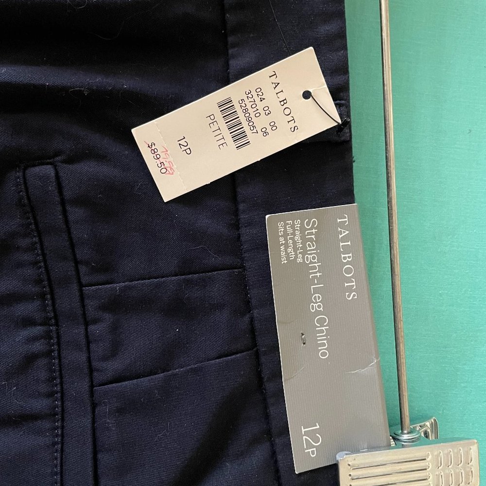 NWT Talbots Straight leg chino pants
